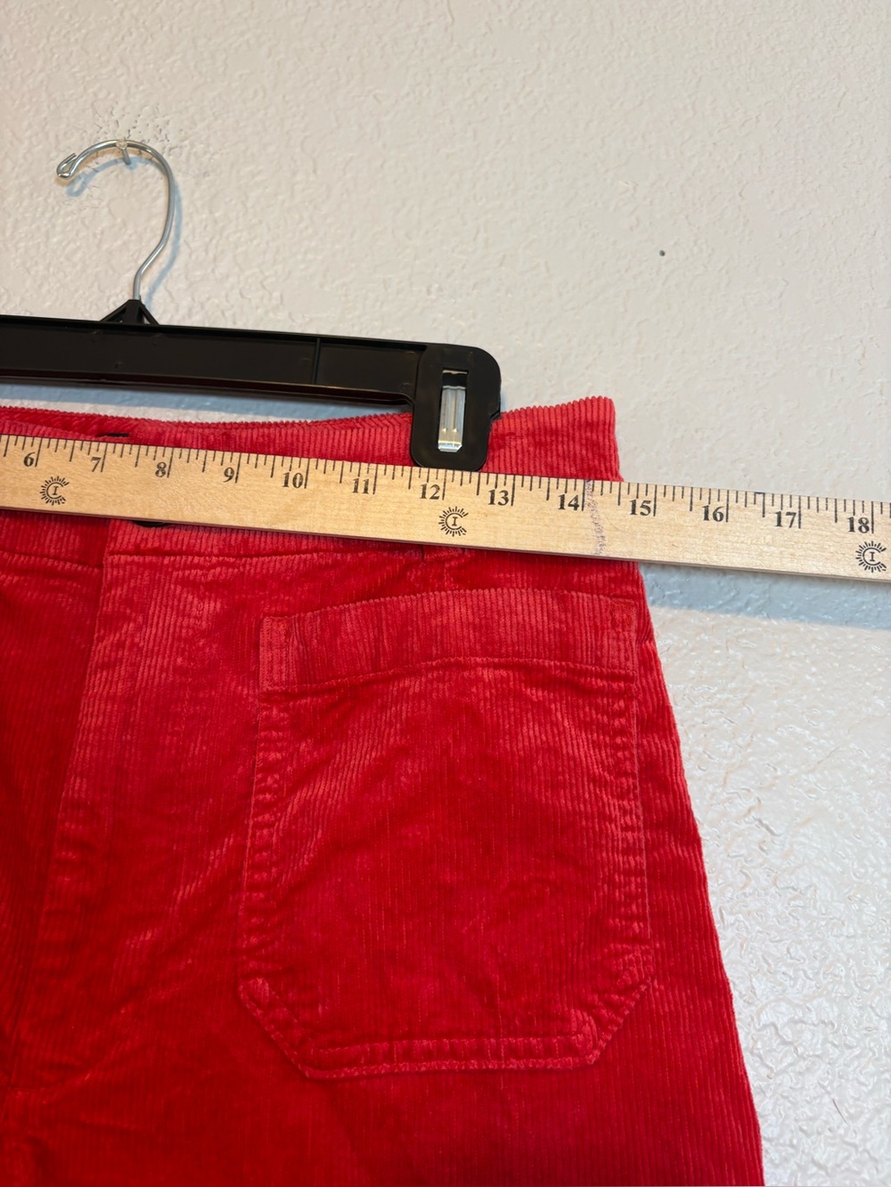 Anthropologie Maeve The Colette Cropped Wide-leg Corduroy Pants Red 29 Tall - Picture 10 of 13